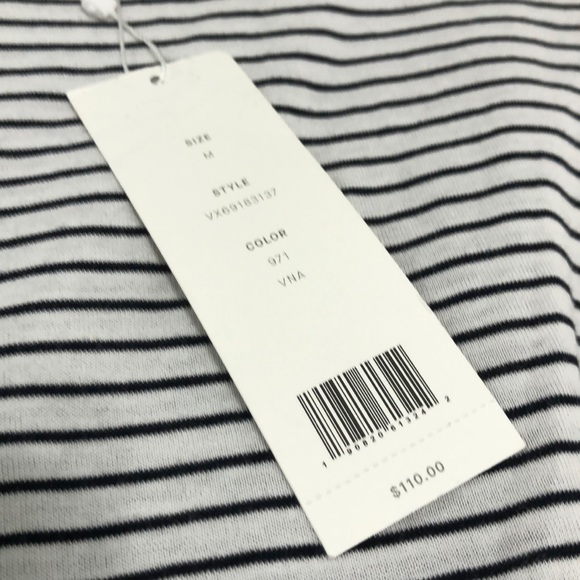 ❗️FINAL❗️ 🆕 VINCE Navy/White Stripe Top M - Picture 3 of 4